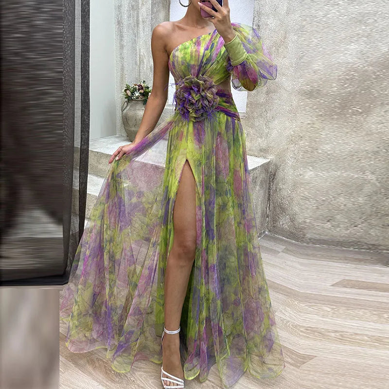 MAUREEN | FLOWY MULTICOLOR DRESS