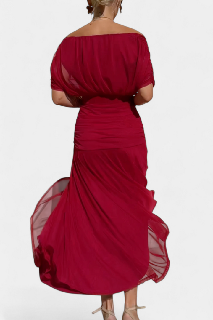 ABIGAIL | LONG FLORAL V-NECK DRESS